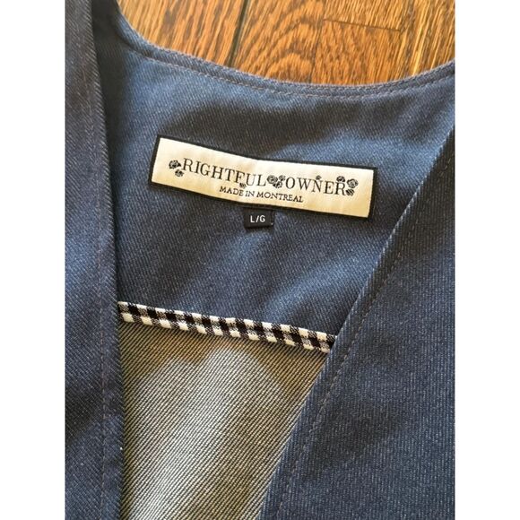 Rightful Owner Handmade Denim Bow Bolero Large L - Picture 4 of 6